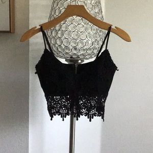 Black lace bralette